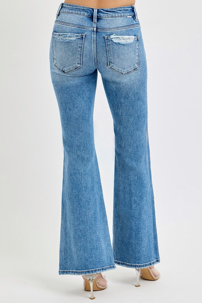 Risen Esther Tummy Control Mid Rise Flare Jean