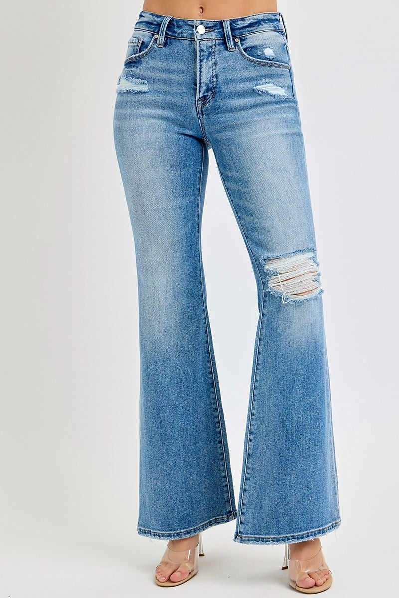 Risen Esther Tummy Control Mid Rise Flare Jean