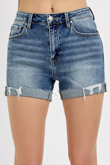 Risen Stevie High Rise Ripped Hem Short