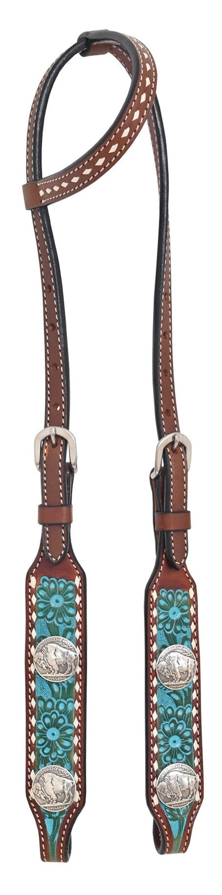 Rafter T Ranch Co. One Ear Headstall w/ Turquoise Wash