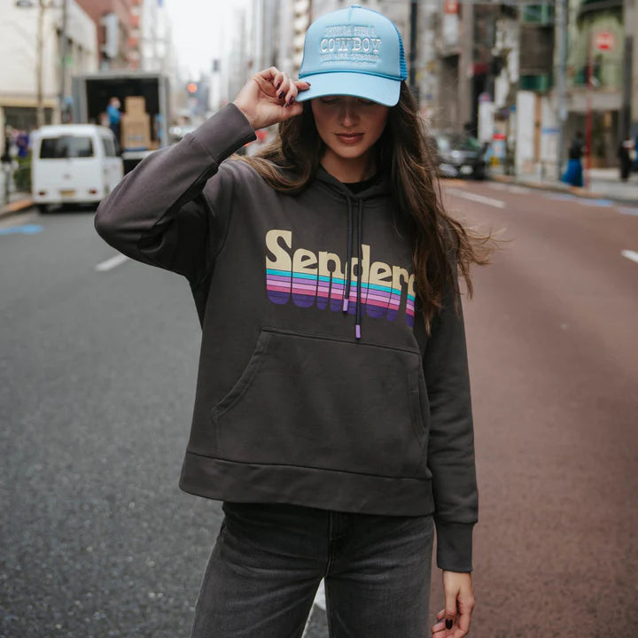 Sendero Retro Logo Crop Hoodie
