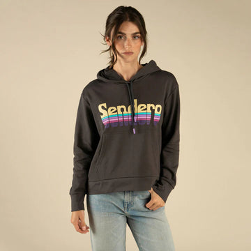 Sendero Retro Logo Crop Hoodie