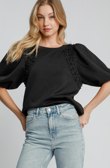 Umgee Miley Puff Sleeve Top