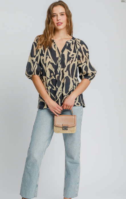 Umgee Virginia Print Top