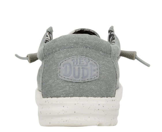Hey Dude Wally Stretch Canvas Light Grey