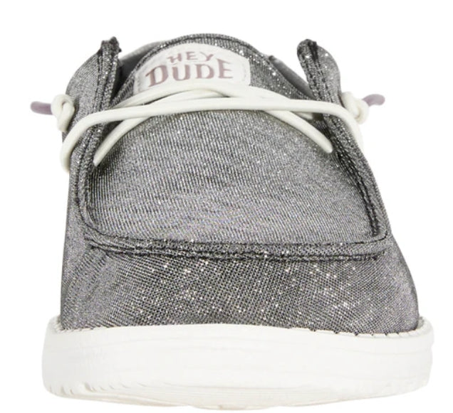 Hey Dude Wendy Metallic Sparkle Charcoal