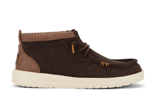 Hey Dude Wally Mid Grip Classic Mole Brown