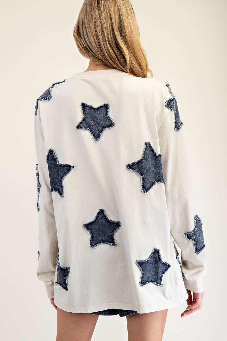 Astrid Mineral Washed Star LS Top