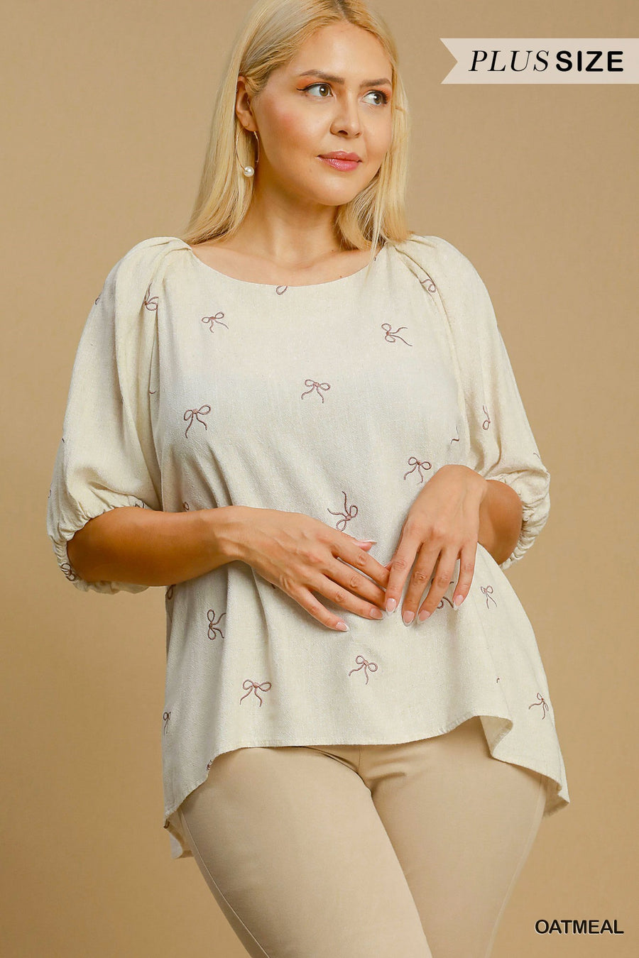 *PLUS* Lily Oatmeal Top