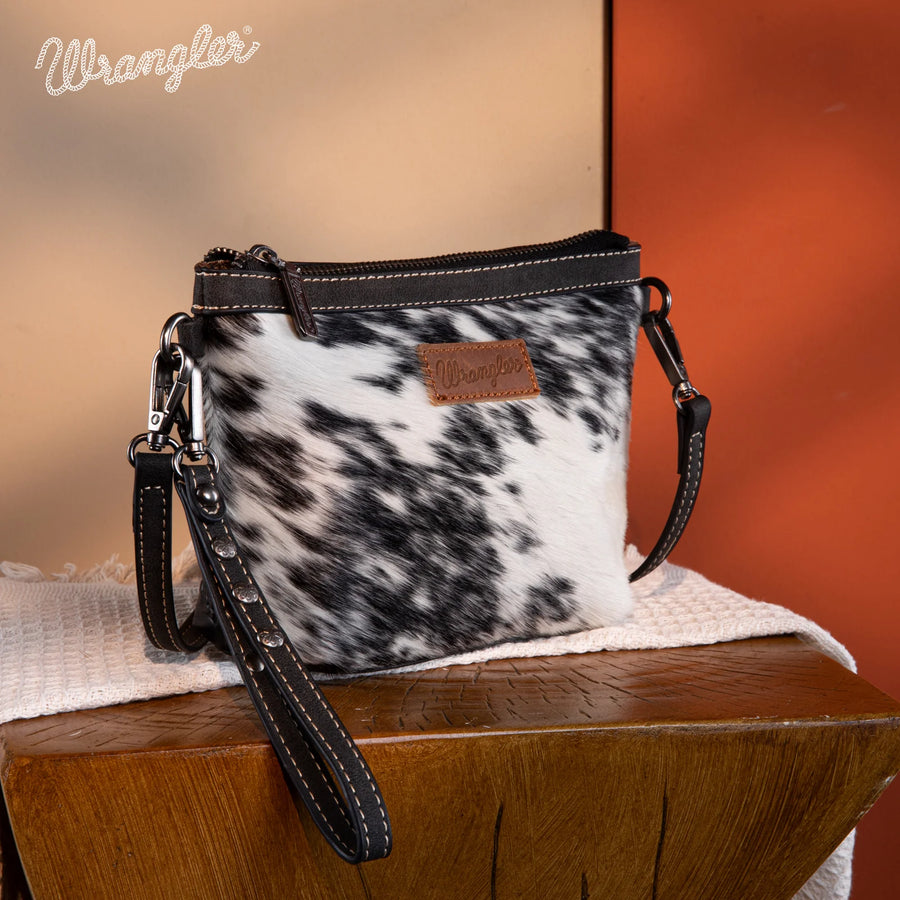 Wrangler Genuine Hair-On Cowhide Crossbody