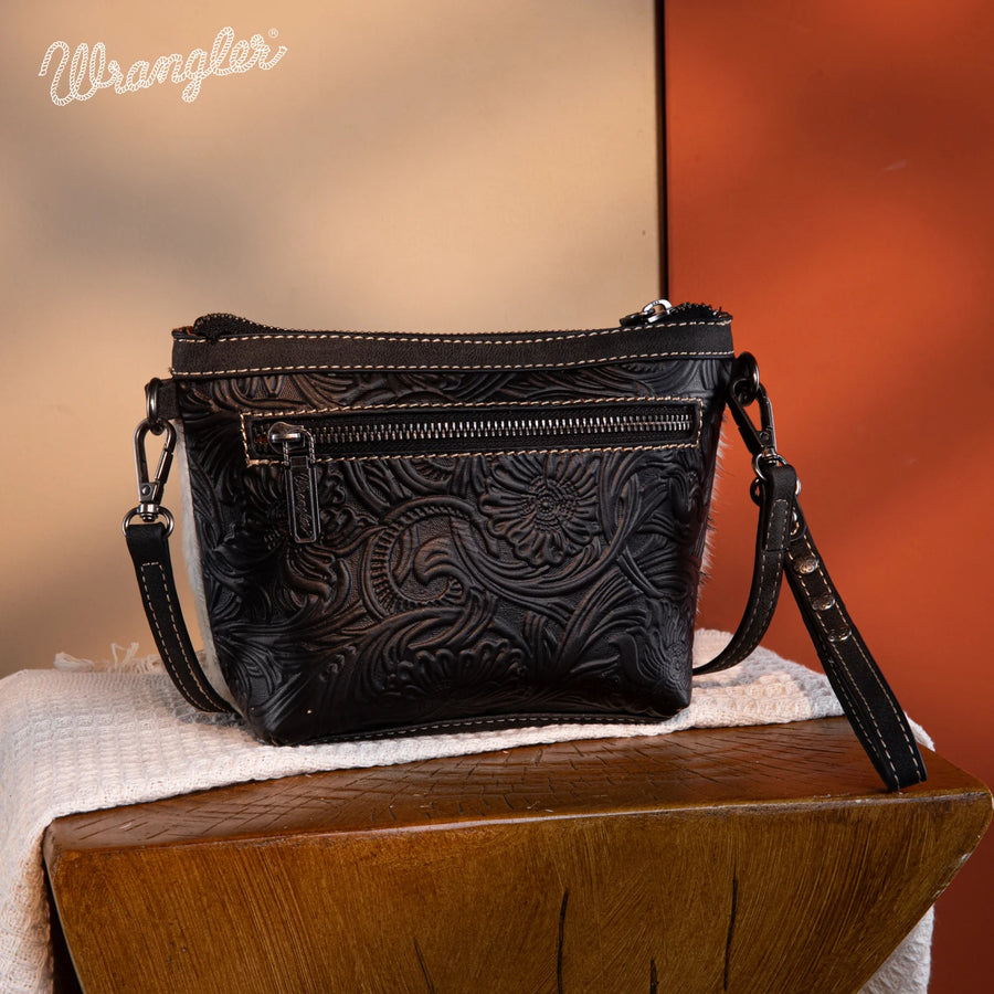 Wrangler Genuine Hair-On Cowhide Crossbody