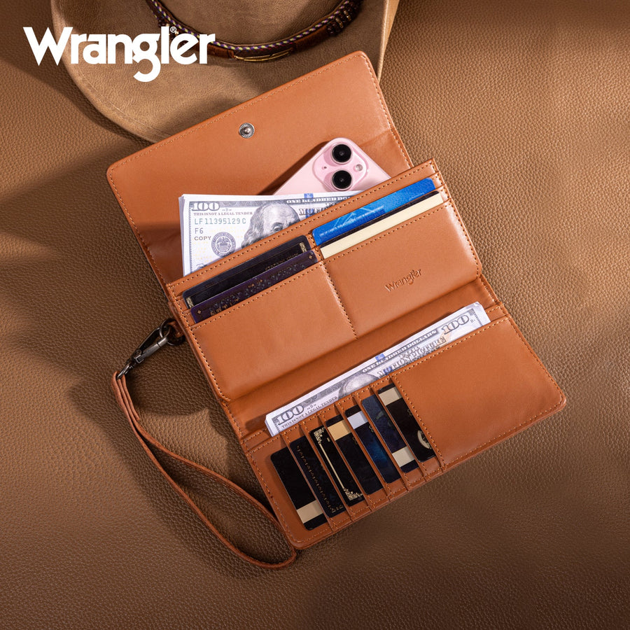 Wrangler Western Floral Tooled Wallet