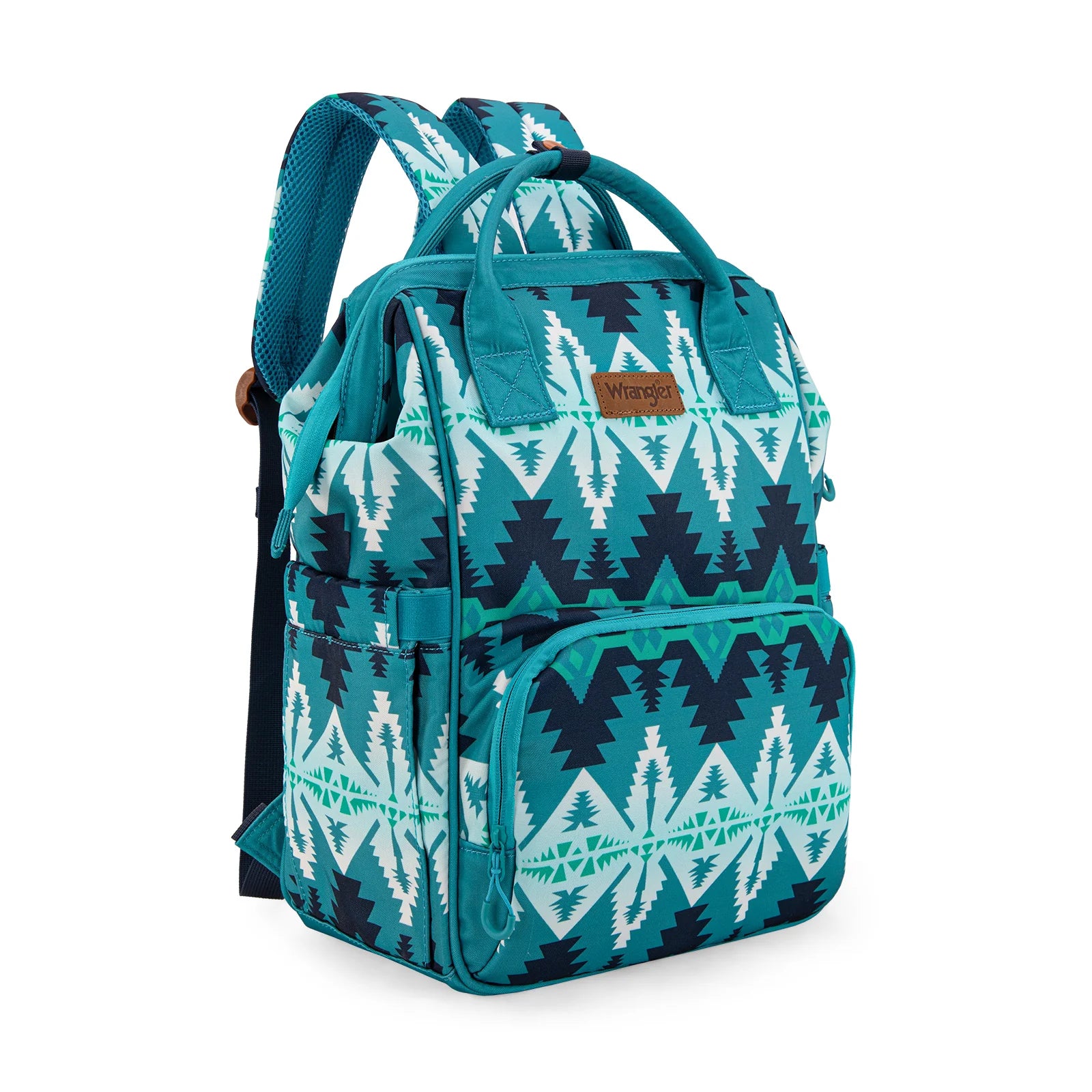 Orange & Teal Aztec Pattern Women\'s Backpack/Diaper bag Wrangler Aztec Southwestern Print Diaper Bag – Broken horn main image 2