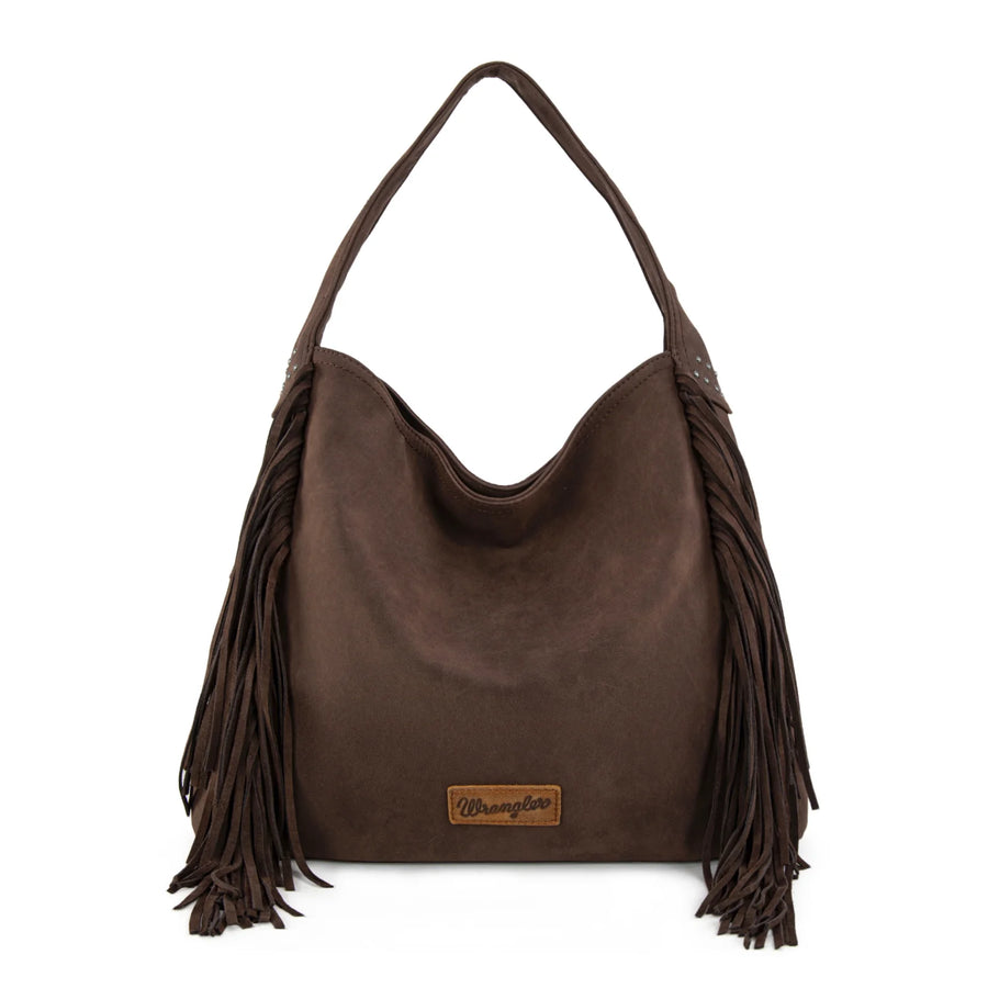 Wrangler Fringe Studded Hobo Bag