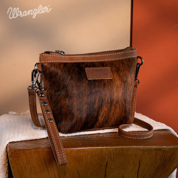 Wrangler Genuine Hair-On Cowhide Crossbody