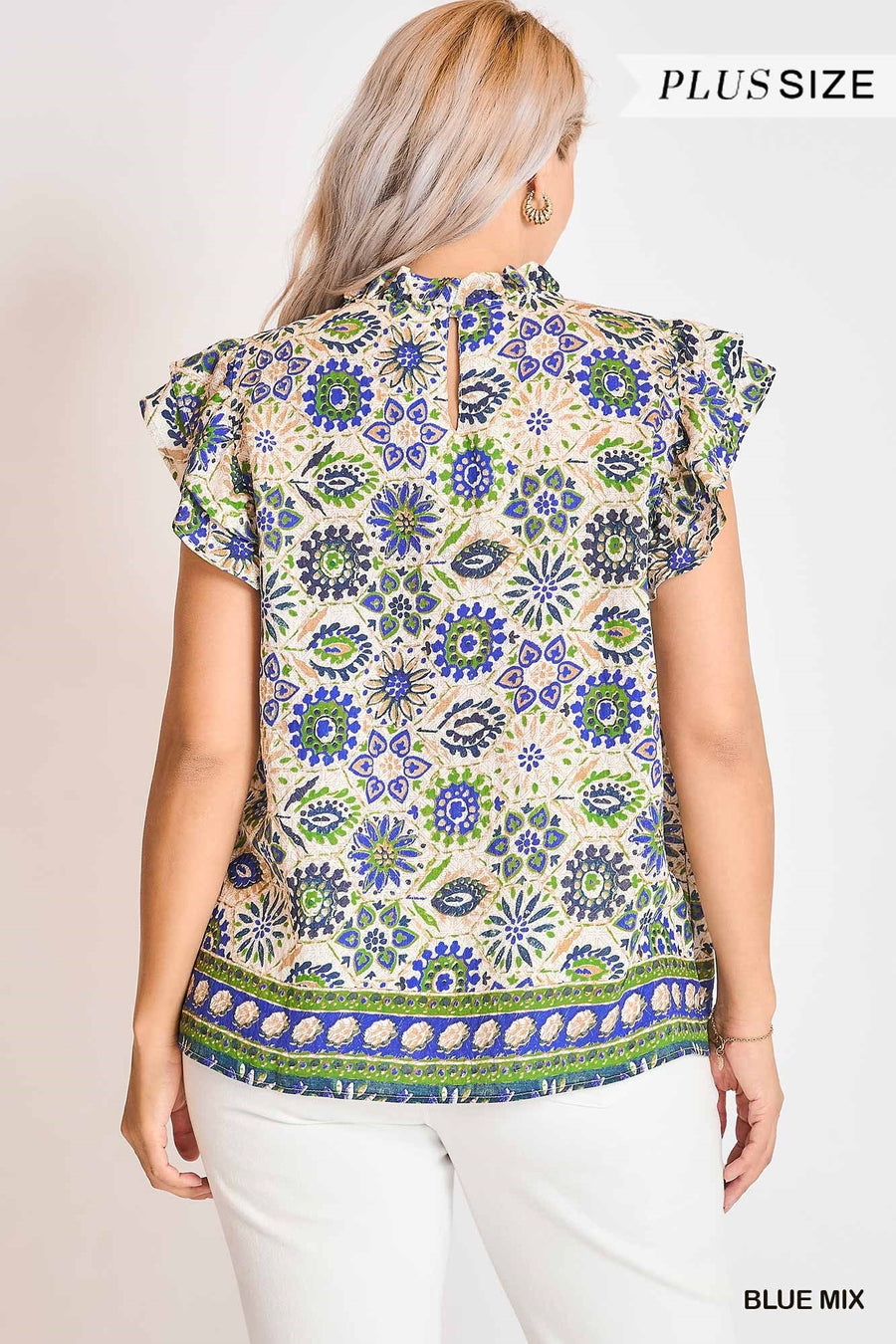 *PLUS* Isla Blue Mix Top