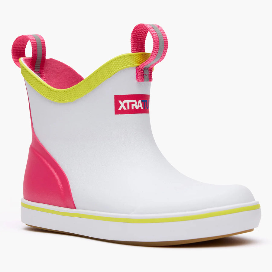 Xtratuf Girls Deck Boot White Multi Pink