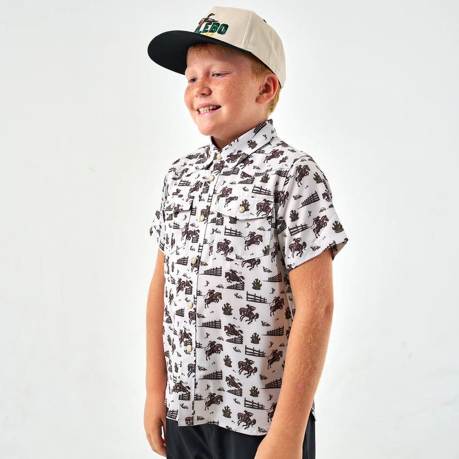 Burlebo Youth Performance Western Button Up