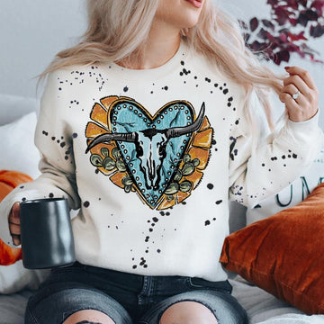 *** DROPSHIP*** Crooked Horn with Heart Sweatshirt