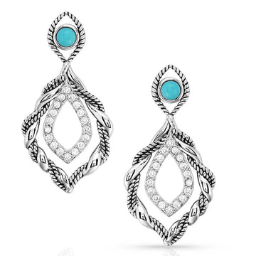 Montana Silversmith Twisted in Time Crystal Turquoise Earrings