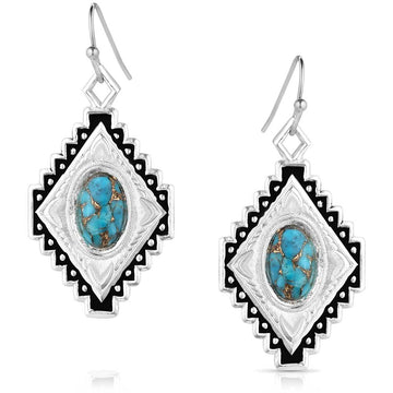 Montana Silversmith Diamond of the West Turquoise Earrings