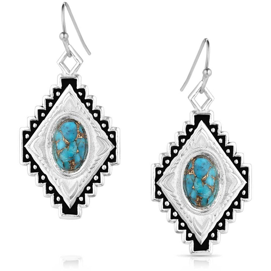 Montana Silversmith Diamond of the West Turquoise Earrings