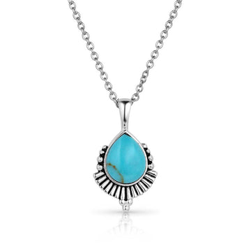 Montana Silversmith Simple Flourish Turquoise Necklace