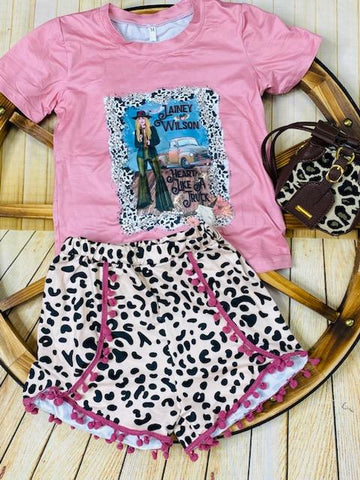 Girl's Pink & Leopard Set
