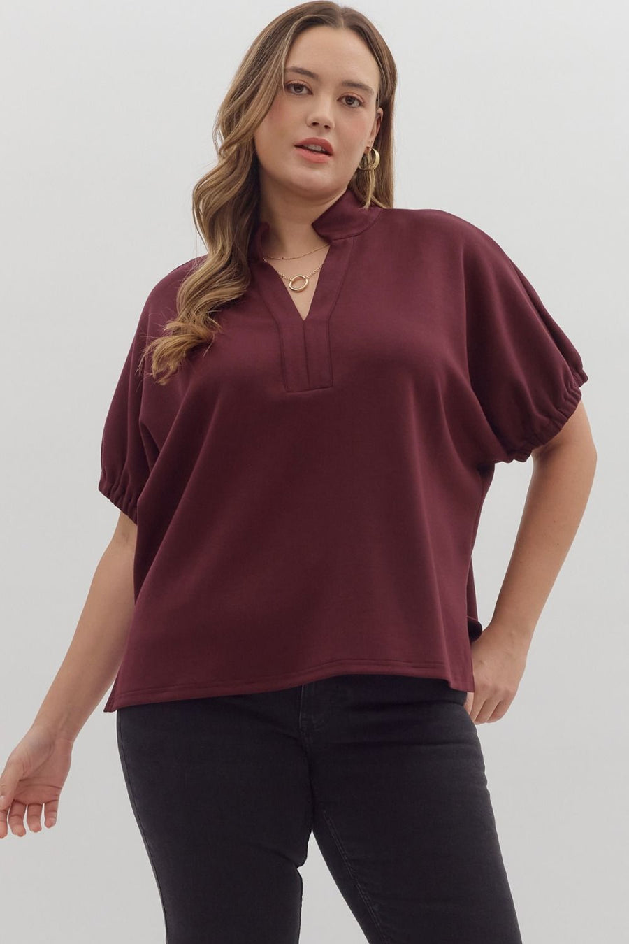 Entro *PLUS* Gianna V-Neck Top