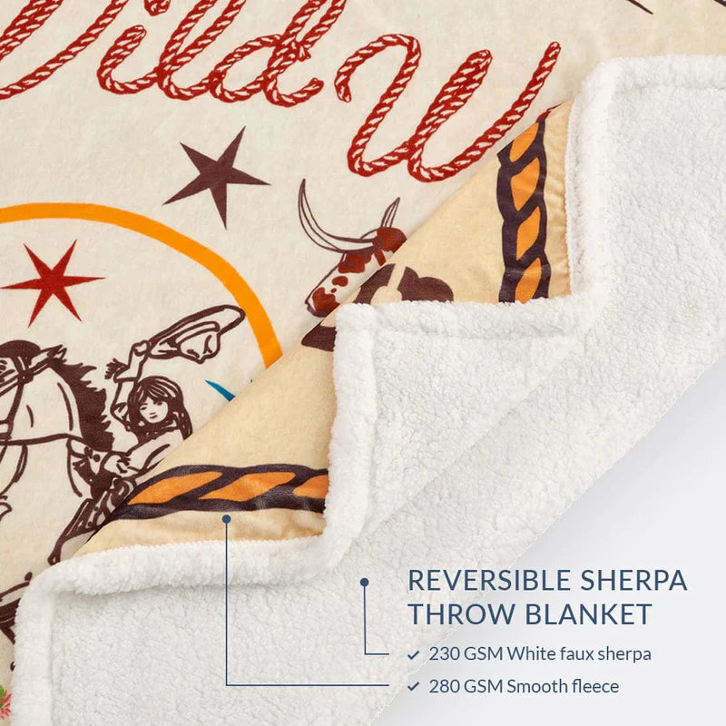 Hiend Accents Western Adventure Sherpa Throw 54