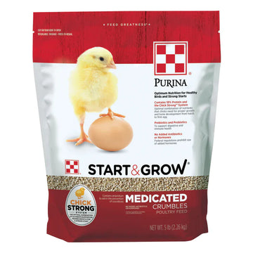 Purina Start & Grow Medicated Crumbles 5lb