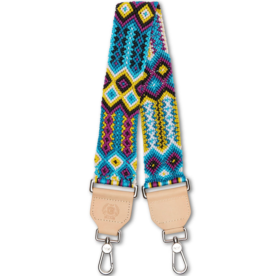 Consuela Crossbody Wide Woven Strap Blueberry