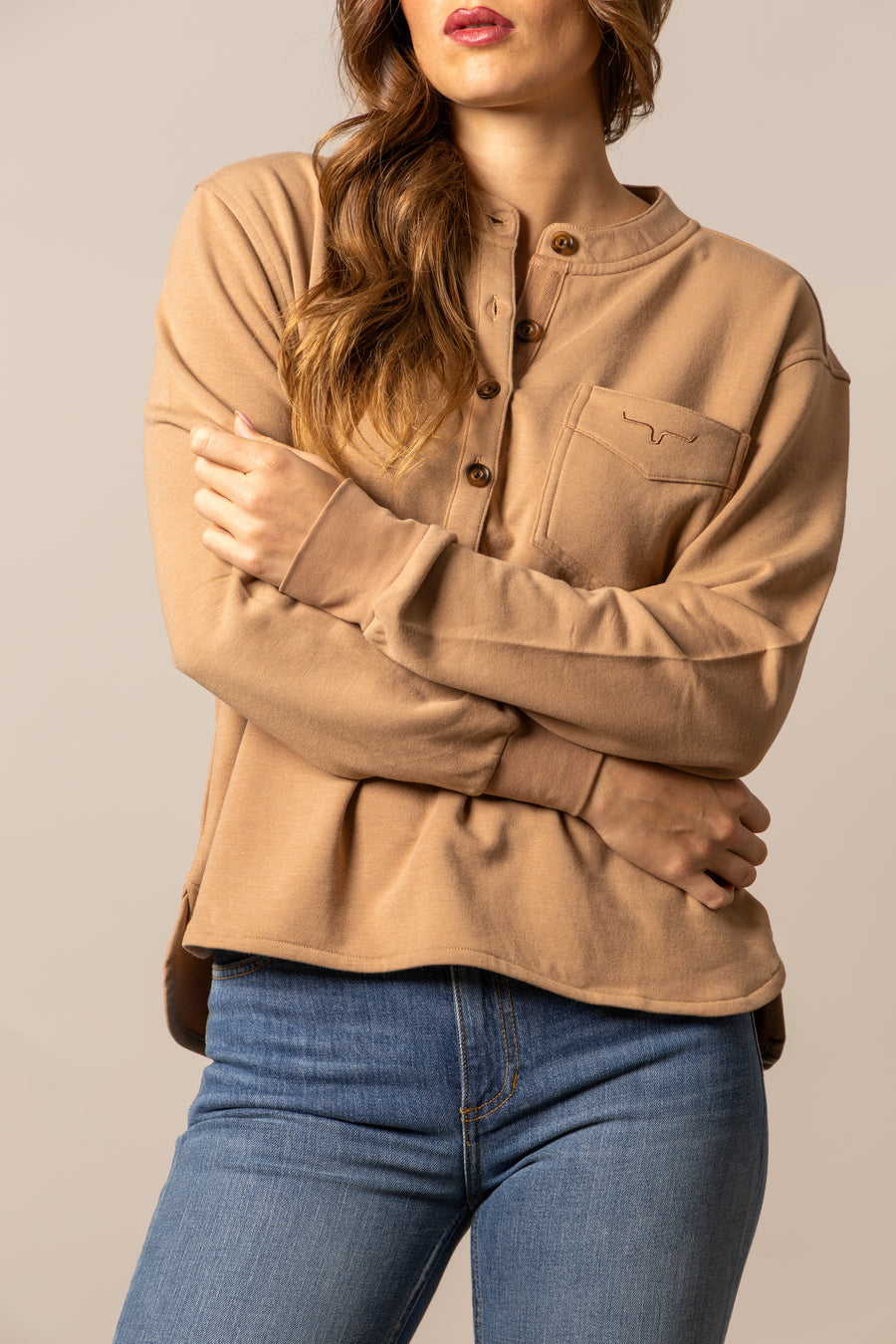 Kimes Women's Elouise Henley Brown