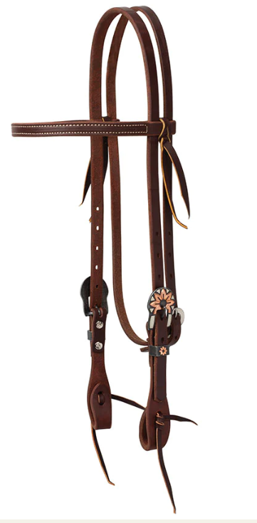 Weaver Leather Copper Flower Browband Headstall