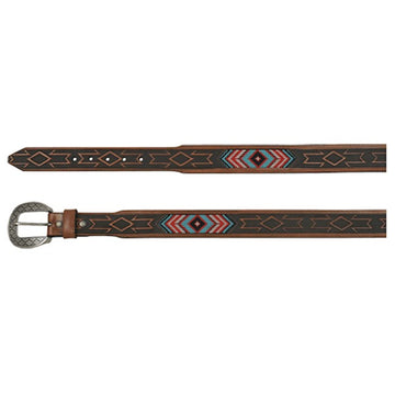 Red Dirt Men's Tapered Belt Needlepoint Inlay