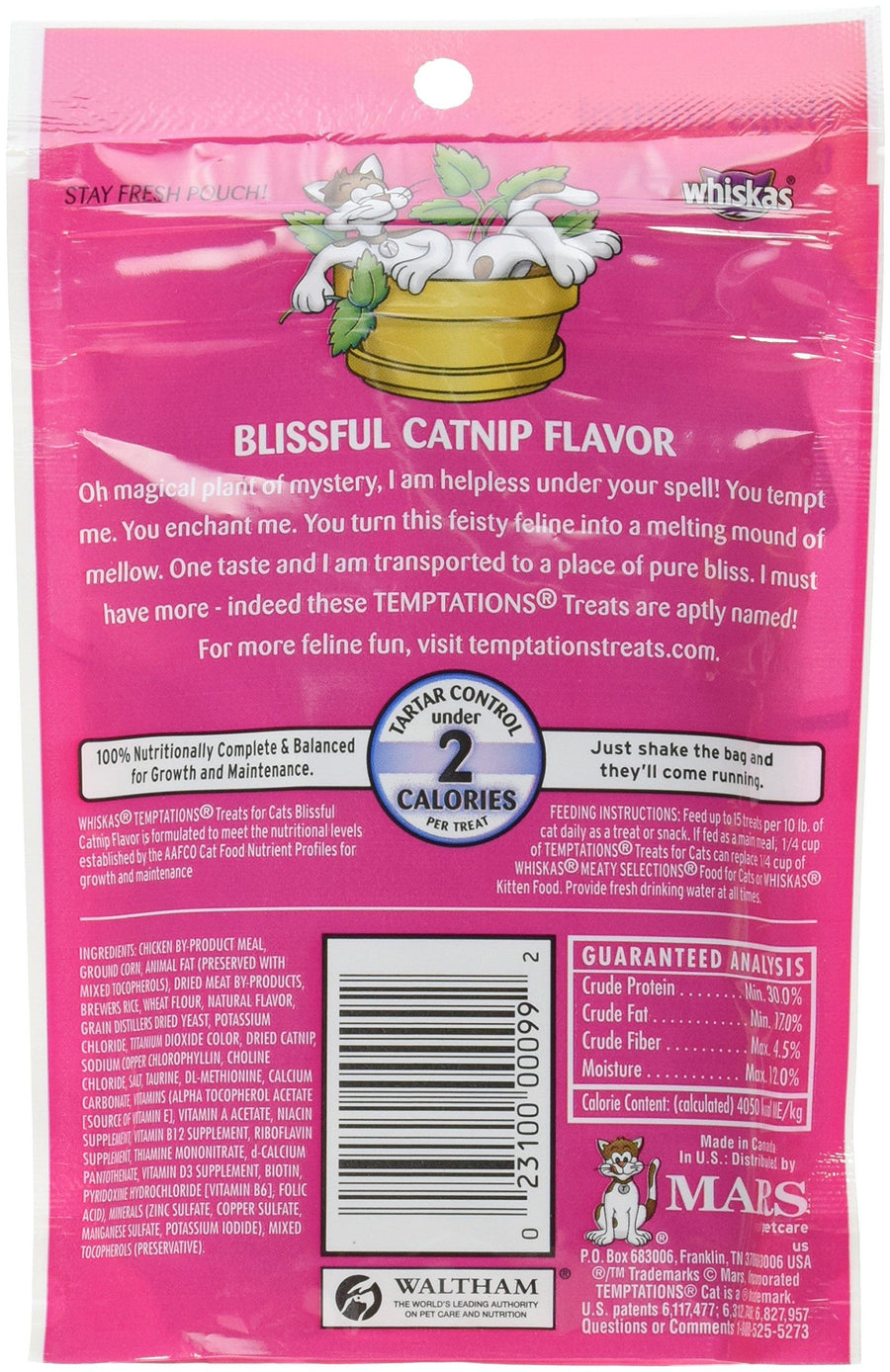 Temptations Blissful Catnip Flavor Cat Treats