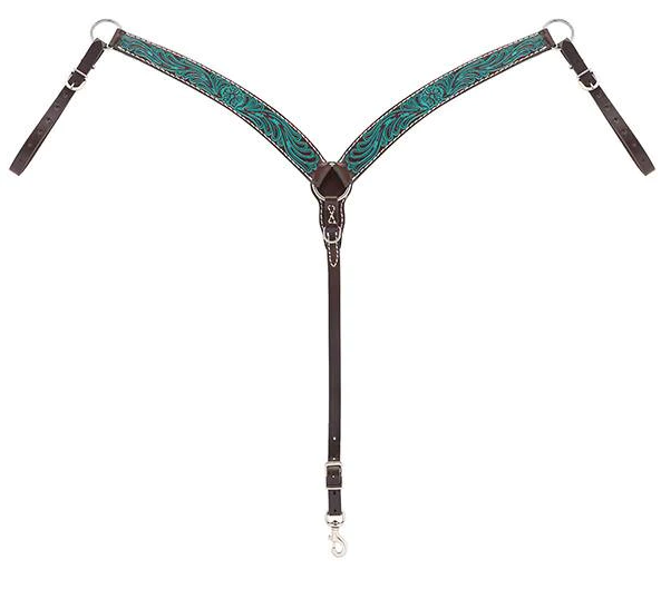 Weaver Turquoise Cross Carved Turquoise Flower Breast Collar