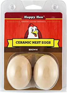 Happy Hen Brown Ceramic Nest Eggs