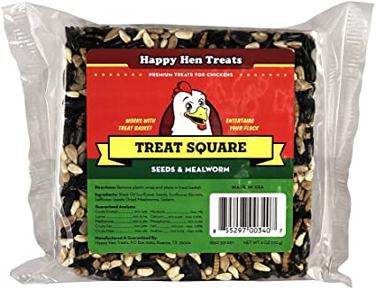 Happy Hen Seeds & Mealworm Treat Square