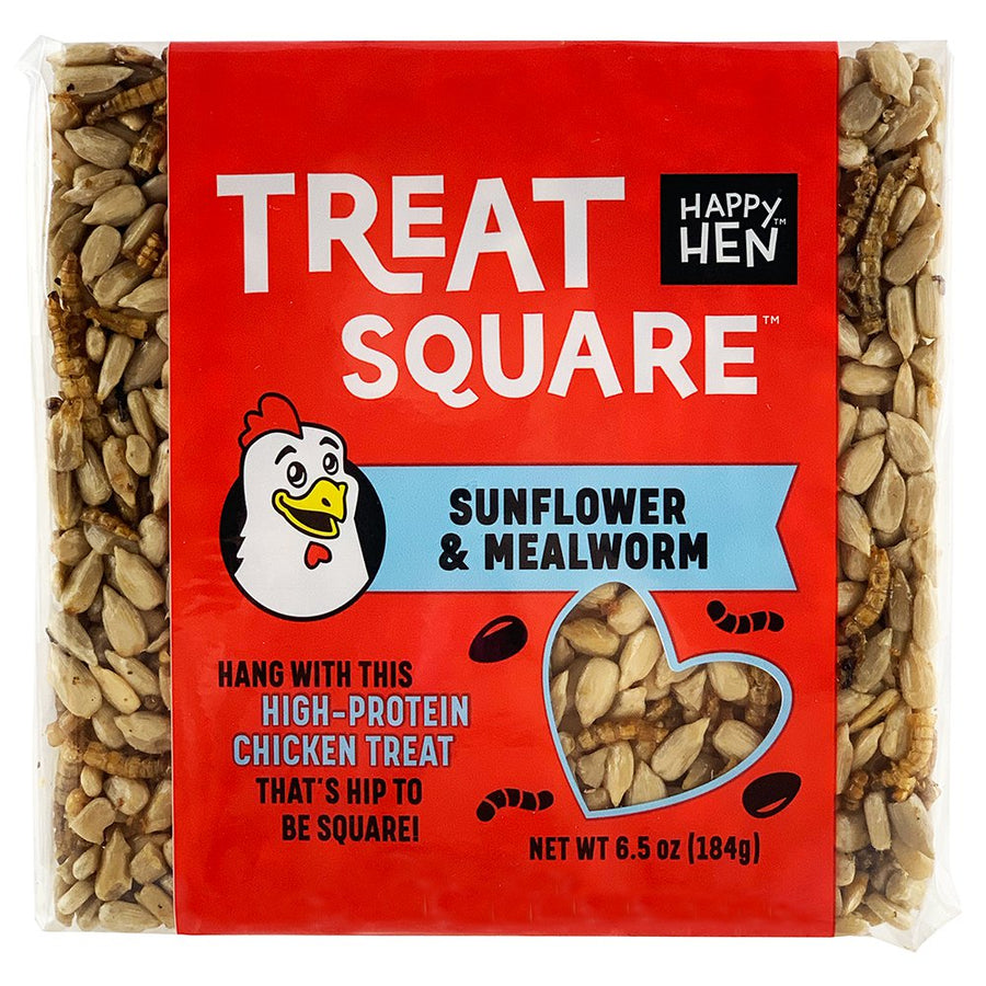 Happy Hen Sunflower & Mealworm Treat Square