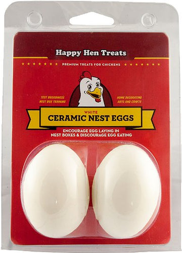 Happy Hen White Ceramic Nest Eggs