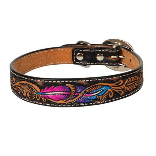Weaver Leather Twisted Feather Dog Collar