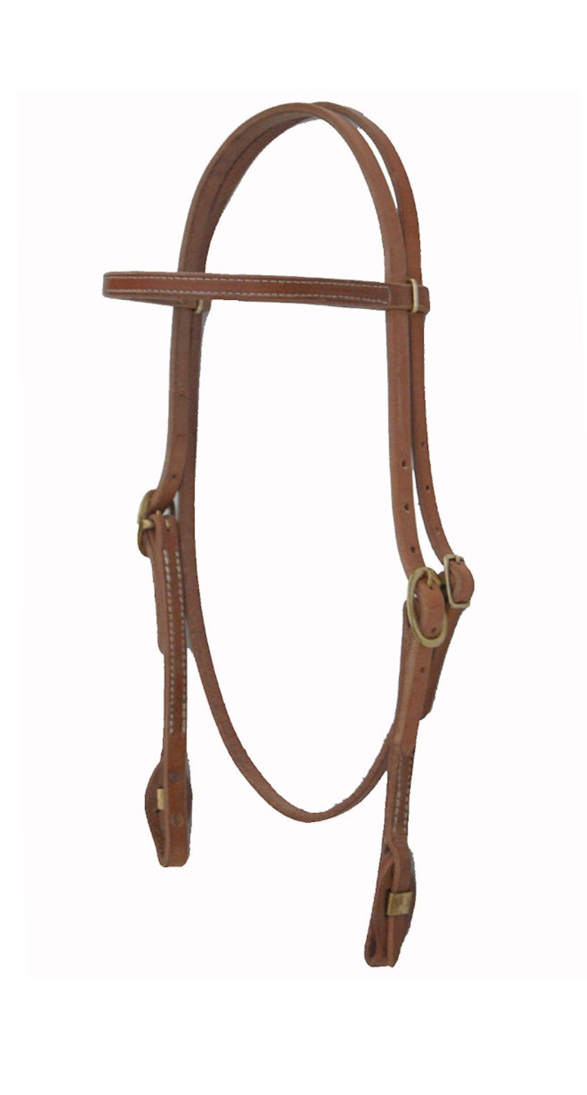 CST Harness Leather Browband Headstall w/ Brass Hardware