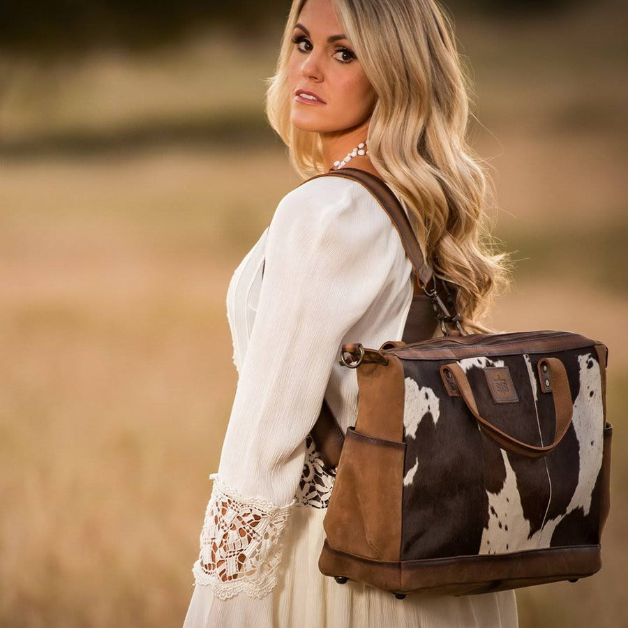 STS Cowhide Trinity Tote – Leanin' Pole Arena